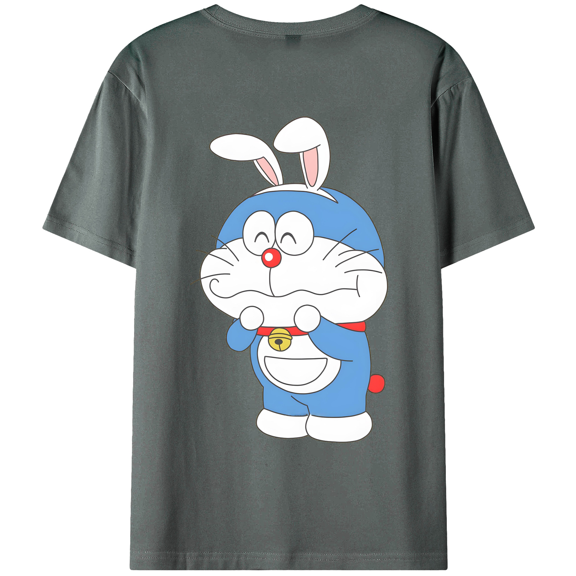 （画像用） ドラえもん Doraemon 綿100％ メンズ半袖Tシャツ（バックプリント） 通気性